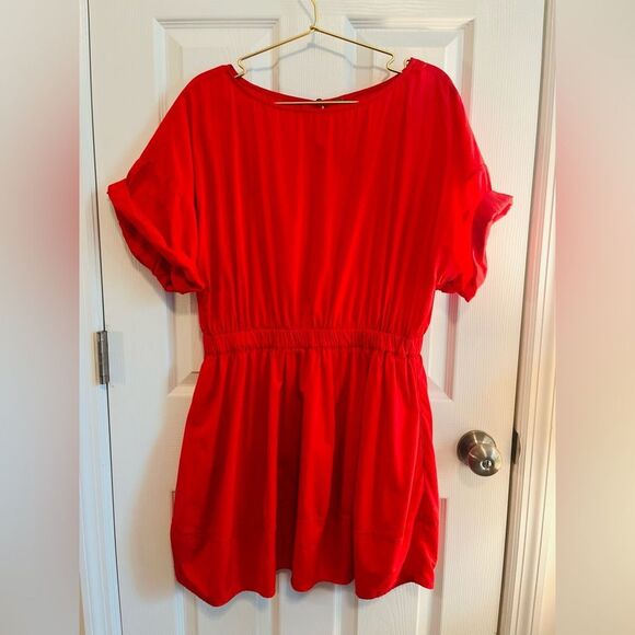 Free People Vibrant Red Mini Dress - Picture 2 of 5